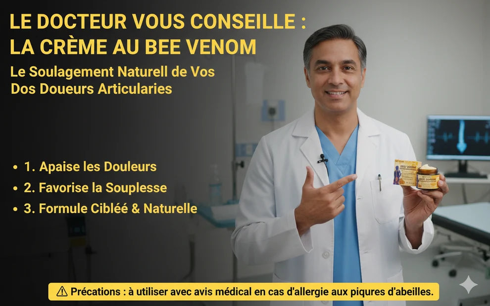 STOP LES DOULEUR EN 3 JOURS AVEC LA CREME AU VENIN D'ABEILLE